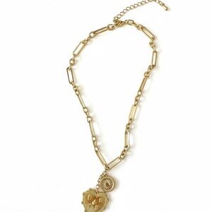 Gold Heart Pendant Necklace